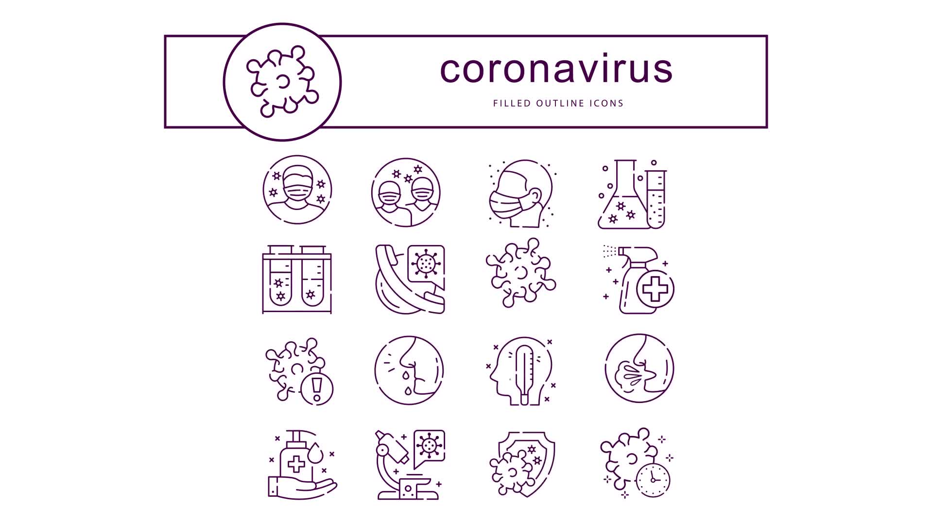 Coronavirus Animated Icons Videohive 26234935 After Effects Image 10