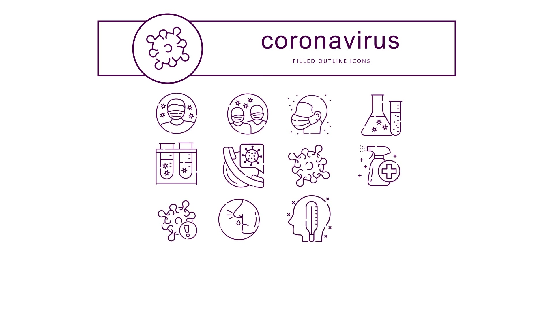 Coronavirus Animated Icons Videohive 26234935 After Effects Image 7