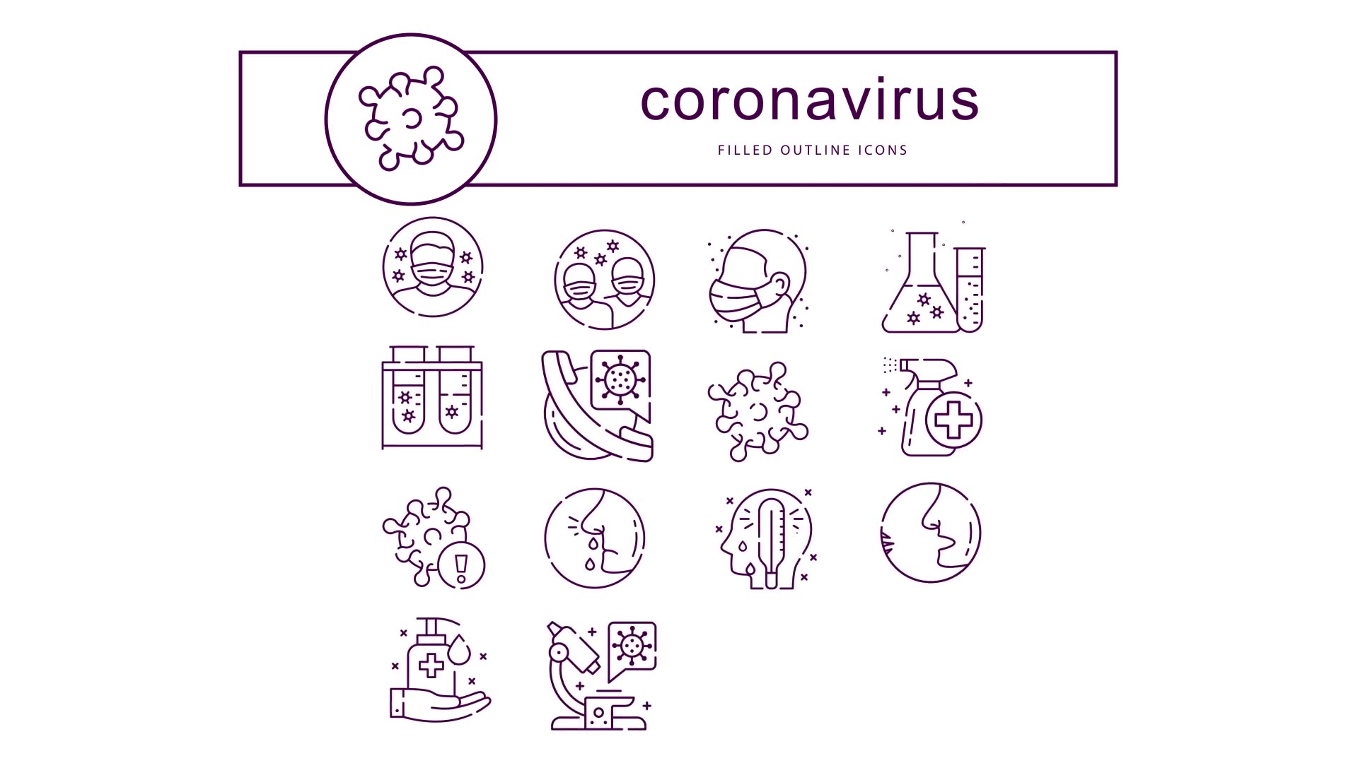 Coronavirus Animated Icons Videohive 26234935 After Effects Image 8