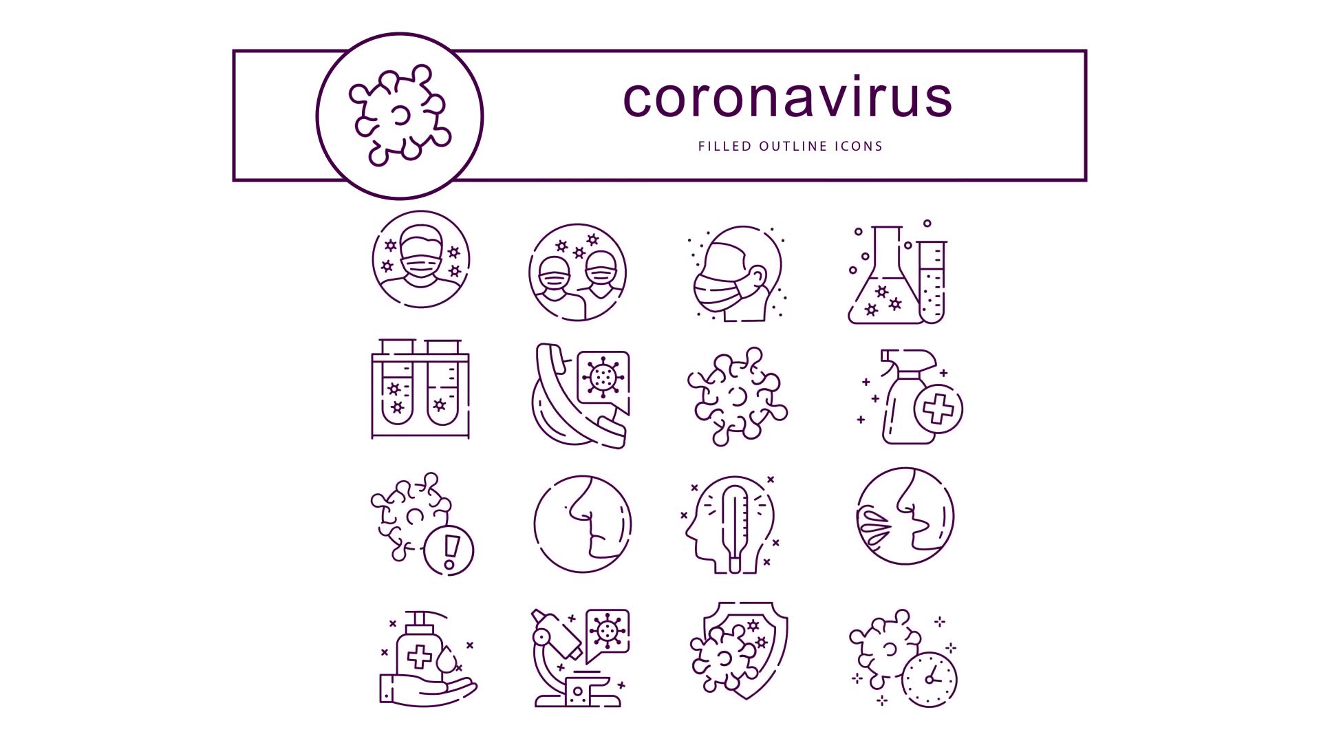 Coronavirus Animated Icons Videohive 26234935 After Effects Image 9