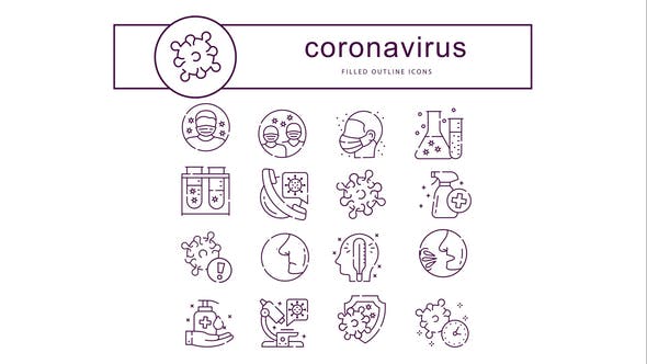 Coronavirus Animated Icons - Videohive Download 26234935