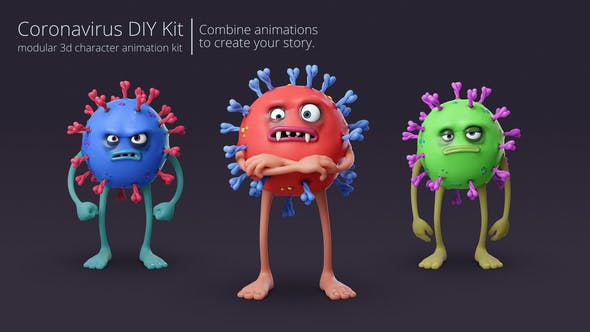Coronavirus Character Animation DIY Kit - Download 26534212 Videohive