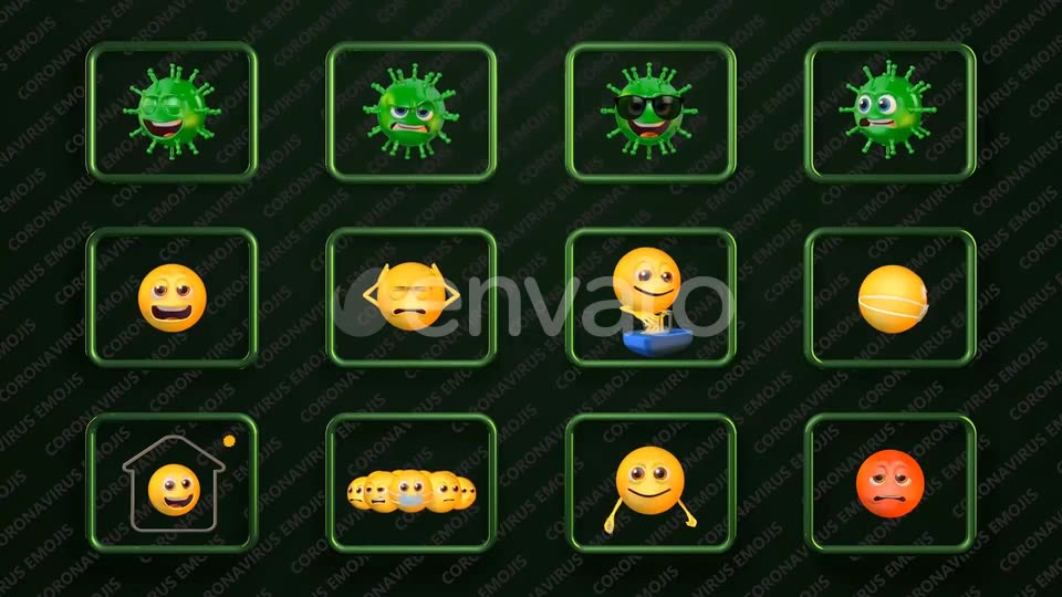 Coronavirus Emojis Videohive 26047736 Motion Graphics Image 3