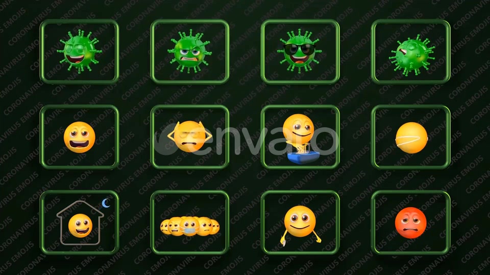 Coronavirus Emojis Videohive 26047736 Motion Graphics Image 4