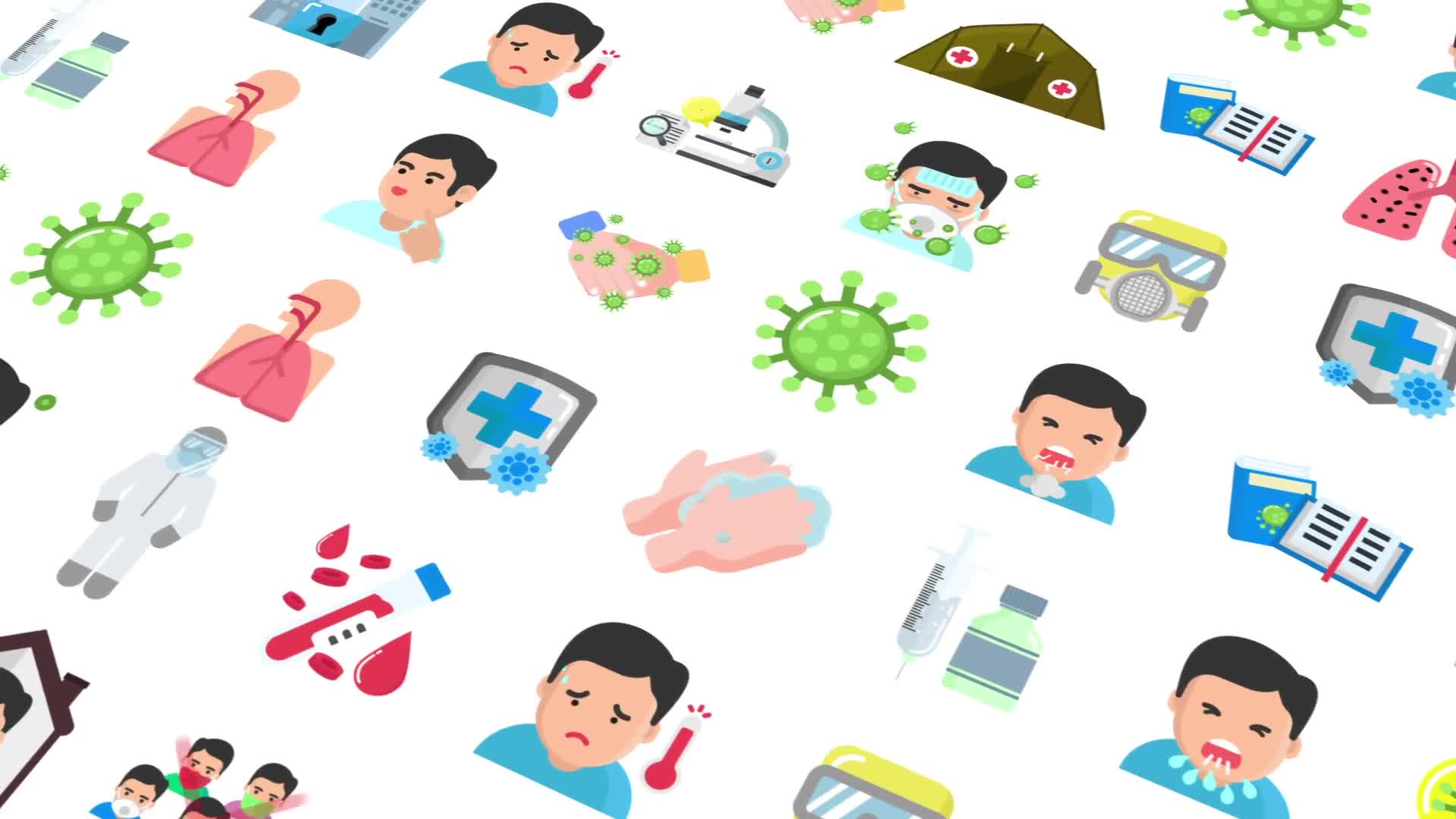 Coronavirus Flat Animation Icons | After Effects Videohive 26517928 After Effects Image 1