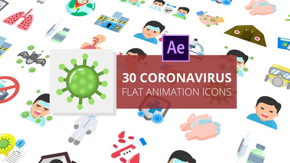 Coronavirus Flat Animation Icons | After Effects - 26517928 Videohive Download