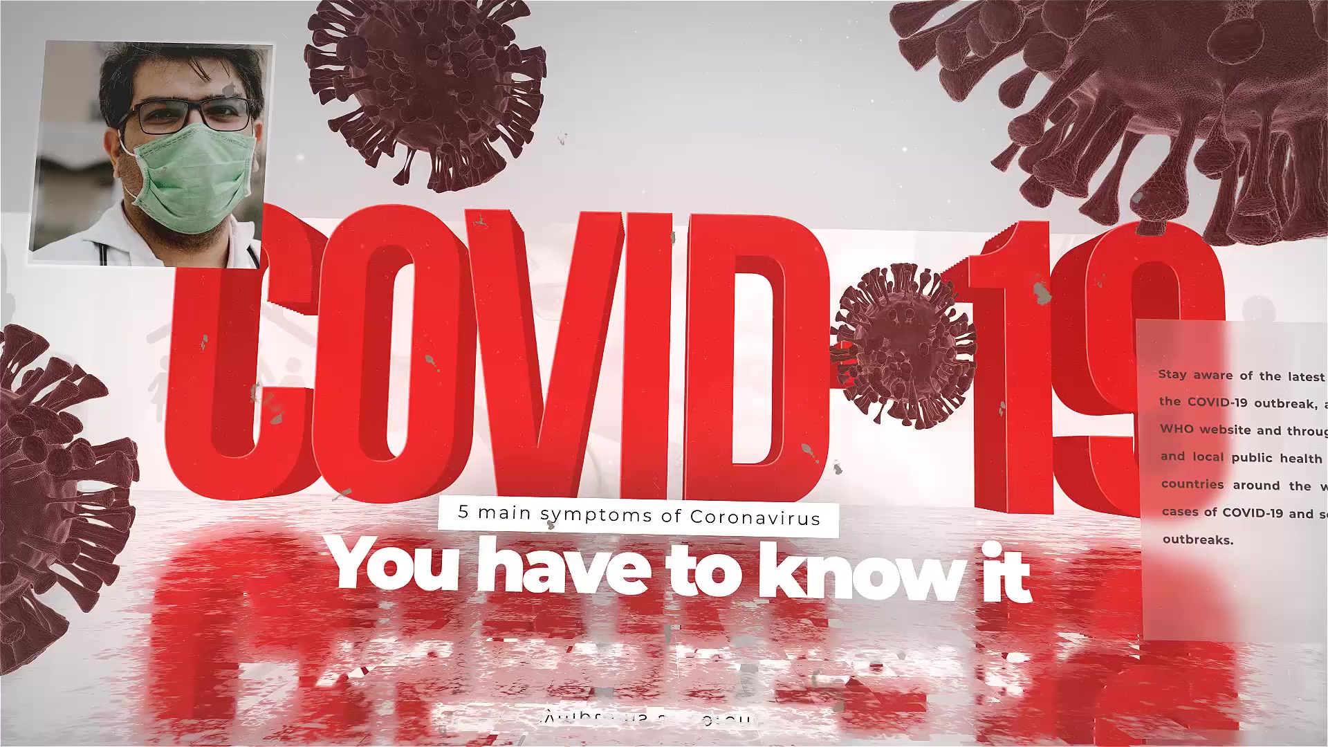 Coronavirus Info Main Symptoms and Ways of Protection Videohive 26363425 Premiere Pro Image 6