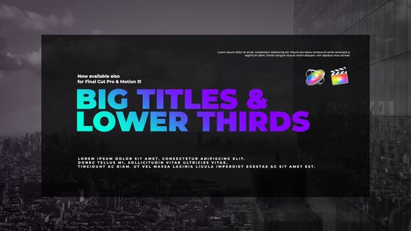Corporate Big Titles I FCPX & Motion - Videohive 34567171 Download