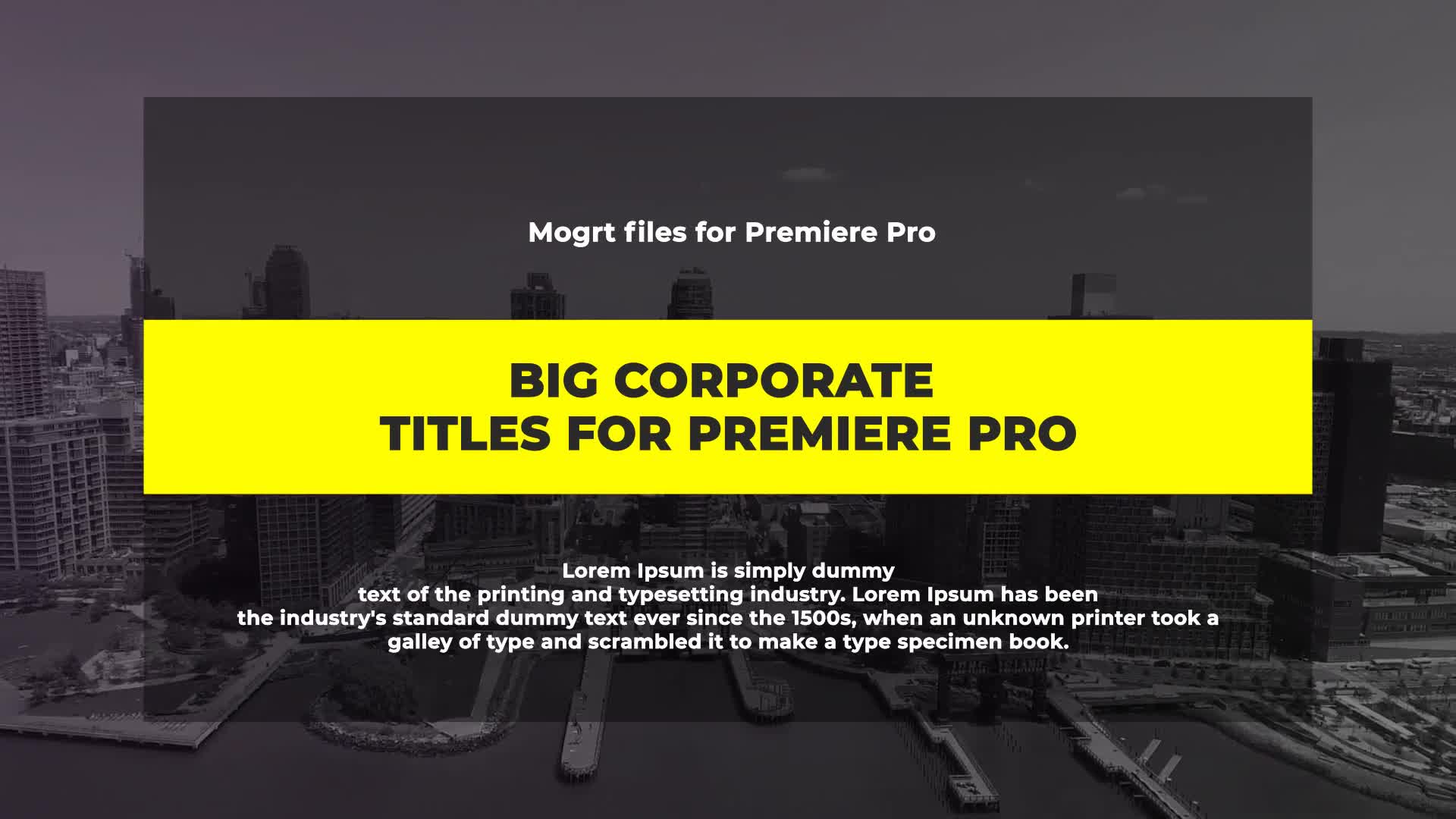 Corporate Big Titles I MOGRT Videohive 23838256 Premiere Pro Image 1
