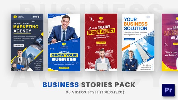 Corporate Business Company Promo Stories For Premiere Pro - Videohive Download 36595668