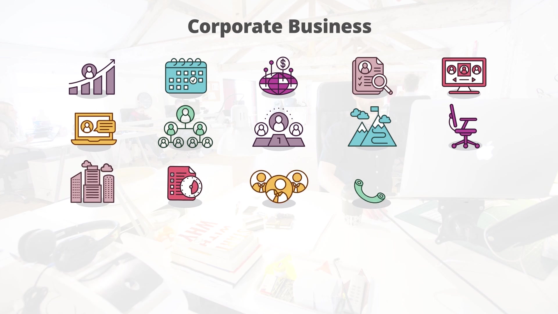 Corporate Business Flat Animation Icons - Download Videohive 23370352