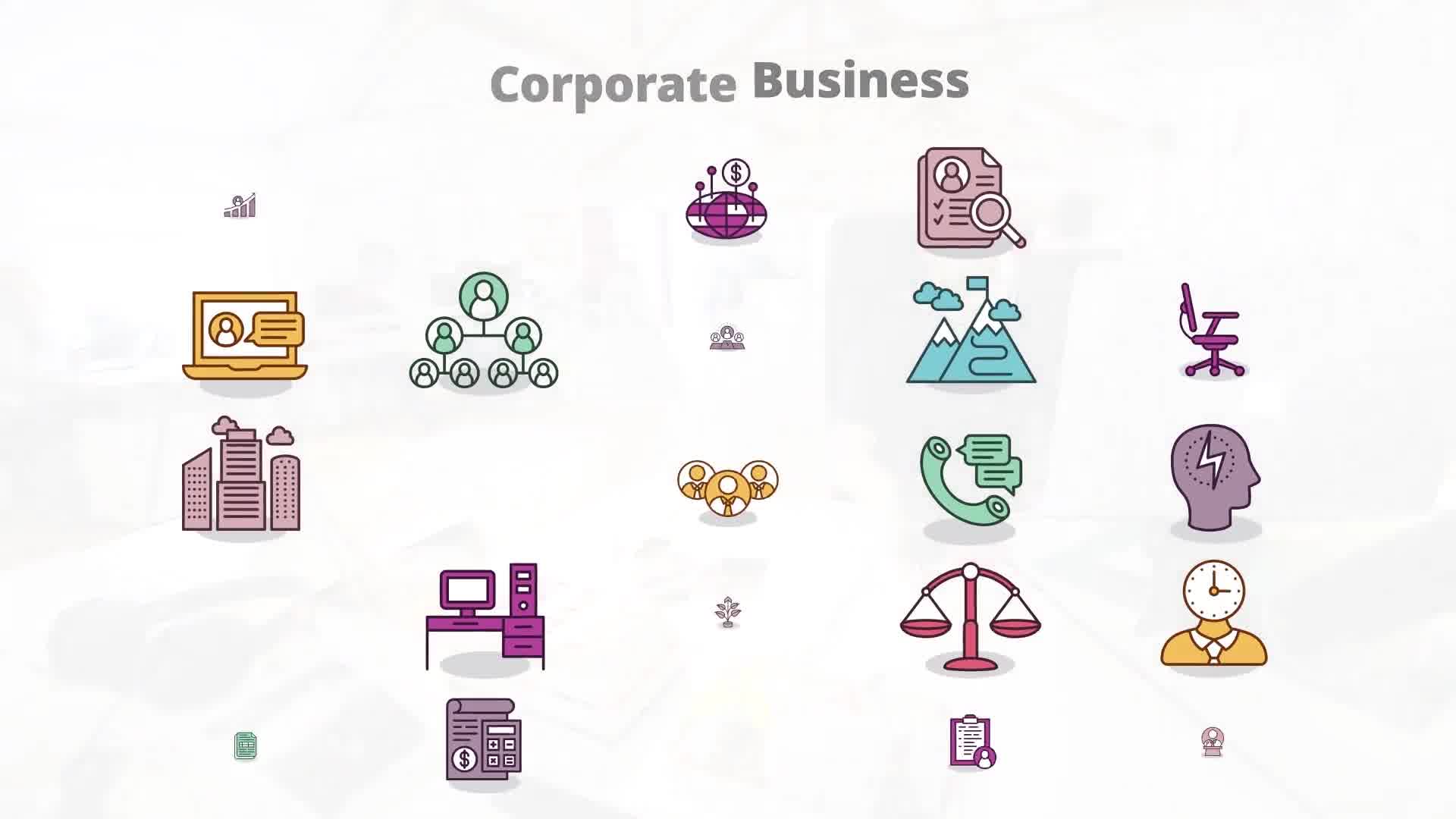 Corporate Business Flat Animation Icons (MOGRT) Videohive 23659582 Premiere Pro Image 11