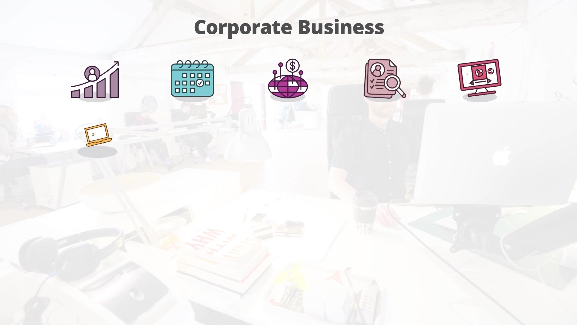 Corporate Business Flat Animation Icons (MOGRT) Videohive 23659582 Premiere Pro Image 4