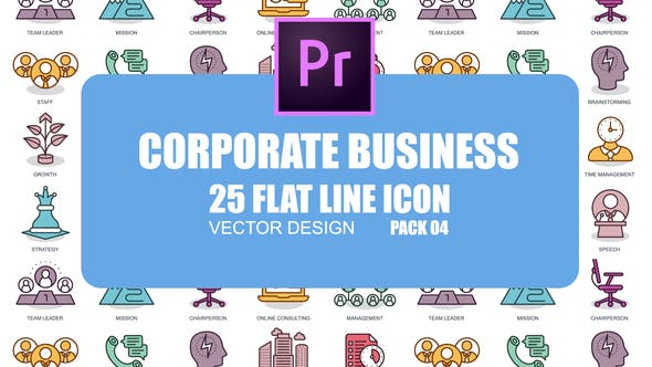 Corporate Business Flat Animation Icons (MOGRT) - Download 23659582 Videohive