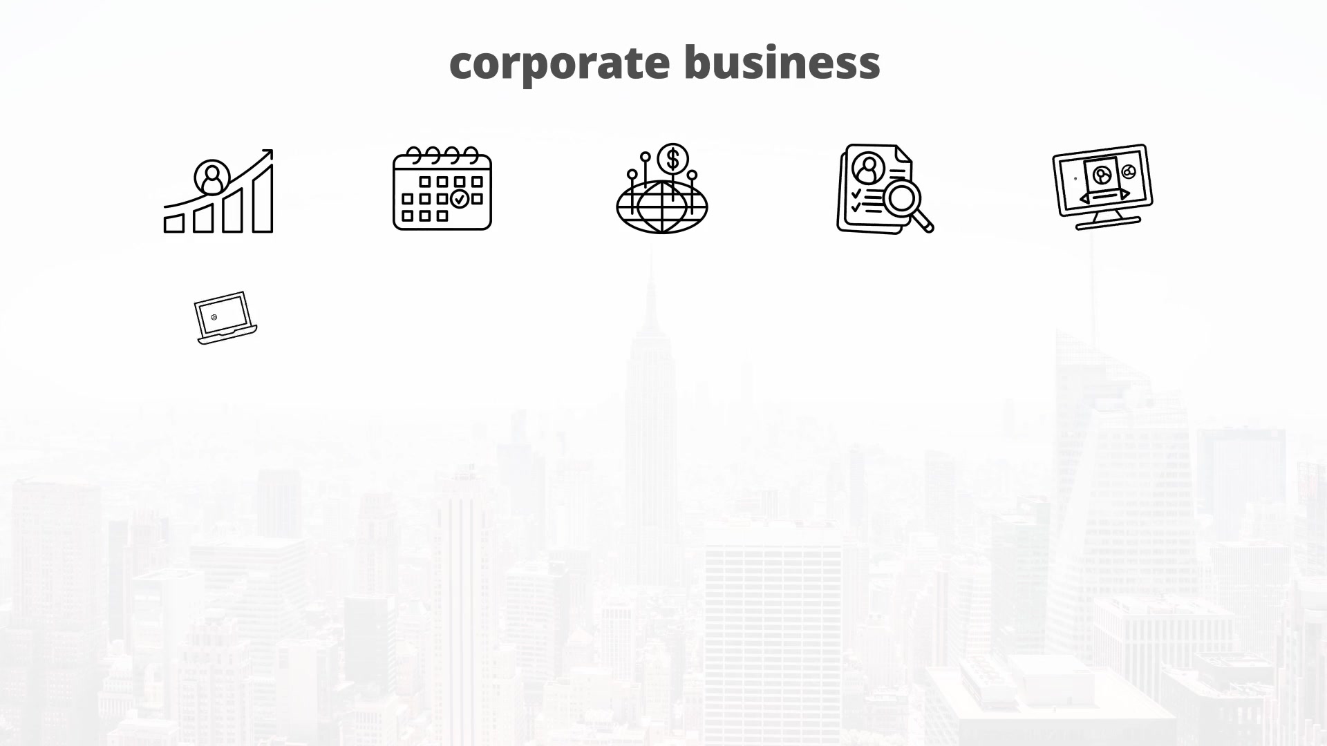 Corporate Business – Thin Line Icons Videohive 23595724 After Effects Image 4