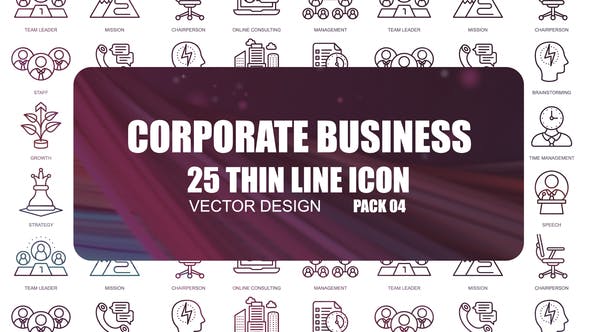 Corporate Business – Thin Line Icons - Download 23595724 Videohive