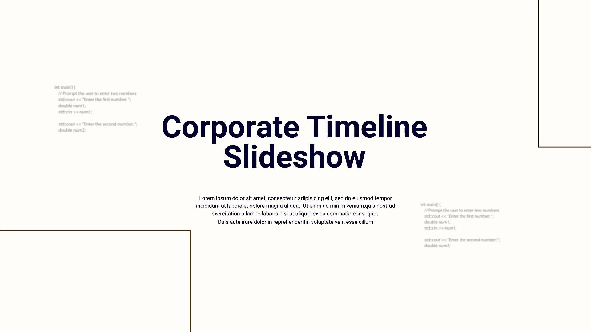 Corporate Company Timeline Slideshow Videohive 49913126 After Effects Image 1