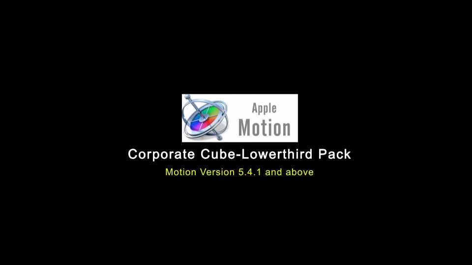 Corporate Cube Lowerthird Pack Apple Motion - Download Videohive 23253374