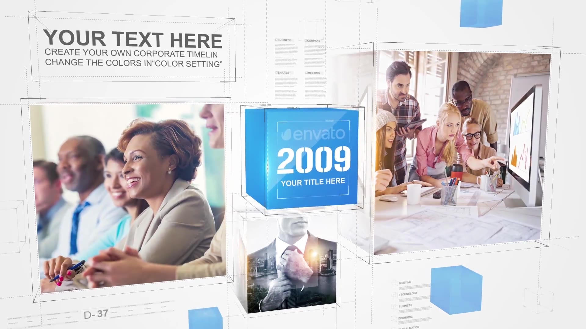 Corporate Cube Timeline Videohive 20549481 After Effects Image 3