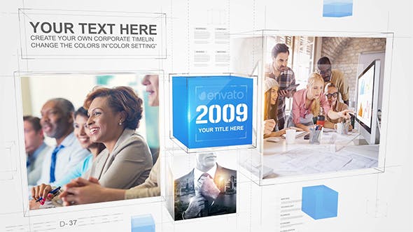 Corporate Cube Timeline - Videohive Download 20549481