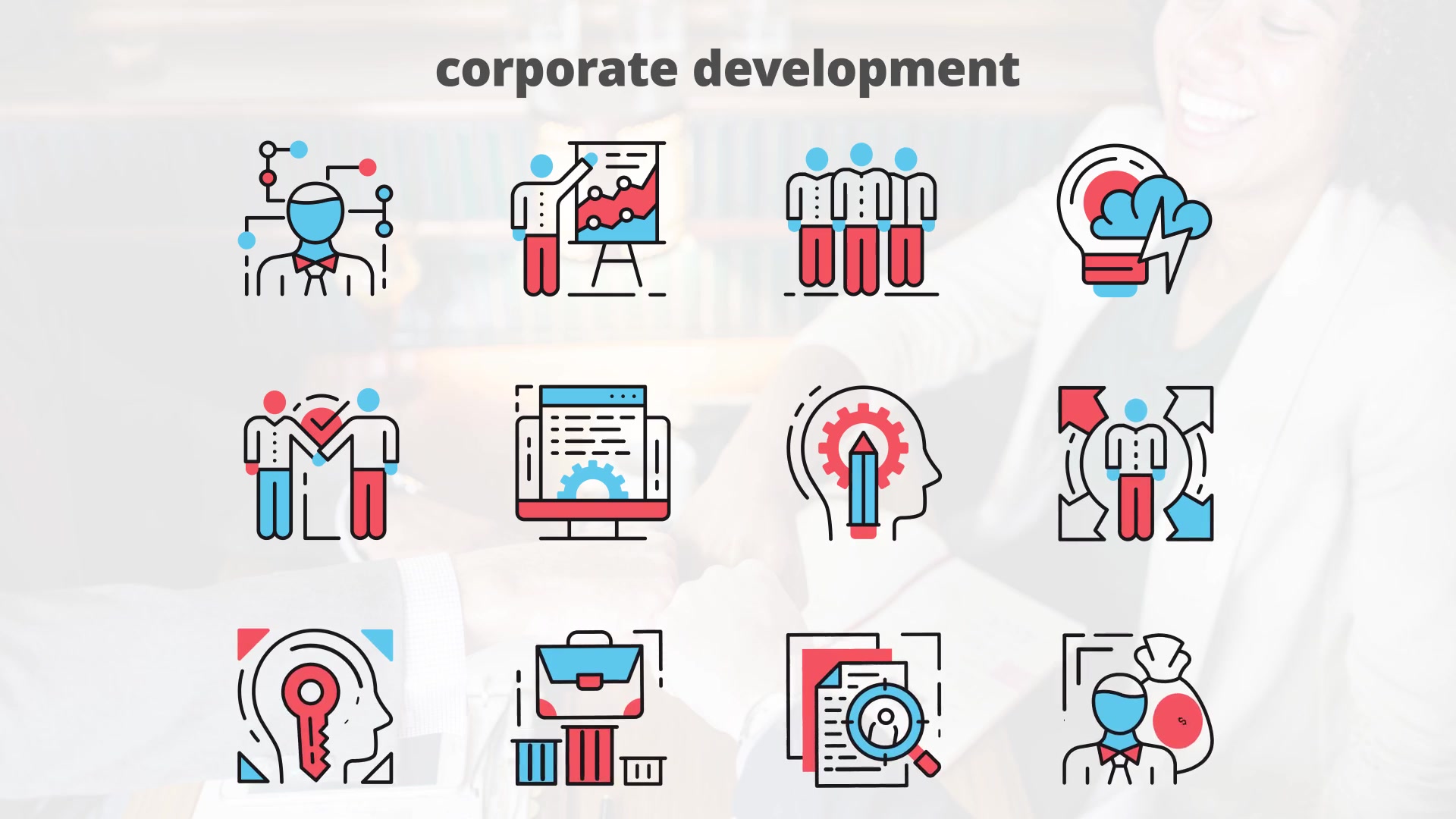 Corporate Development – Thin Line Icons - Download Videohive 23454835