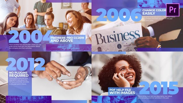 Corporate History Timeline Mogrt - Download Videohive 25730165