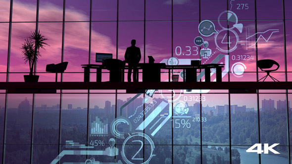 Corporate Infographics On The Office Background - Download Videohive 21508646