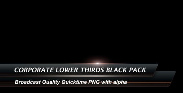 Corporate Lower Thirds Black Pack - Download Videohive 145590