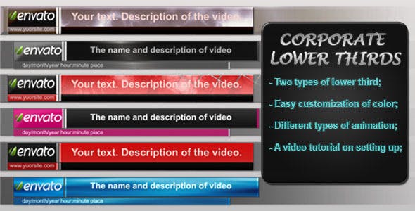 Corporate Lower Thirds - Download Videohive 874849