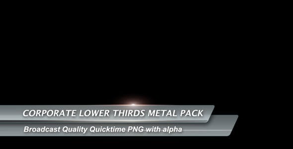 Corporate Lower Thirds Metal Pack - Videohive Download 244251