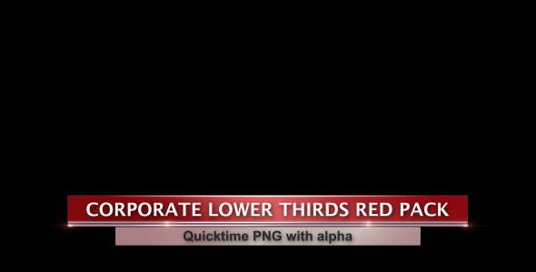 Corporate Lower Thirds Red Pack - Videohive Download 109460