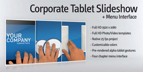 Corporate tablet slideshow and menu interface - Download Videohive 2201135