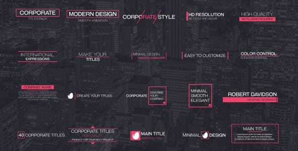 Corporate Titles Pack - 19852040 Videohive Download