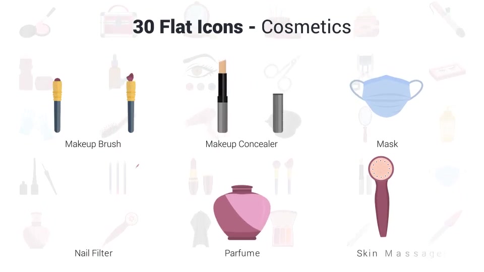 Cosmetic & Makeup Icons Videohive 36609417 After Effects Image 11
