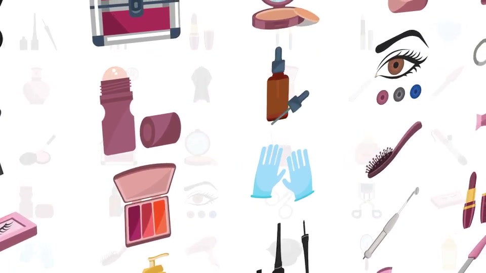 Cosmetic & Makeup Icons Videohive 36609417 After Effects Image 2