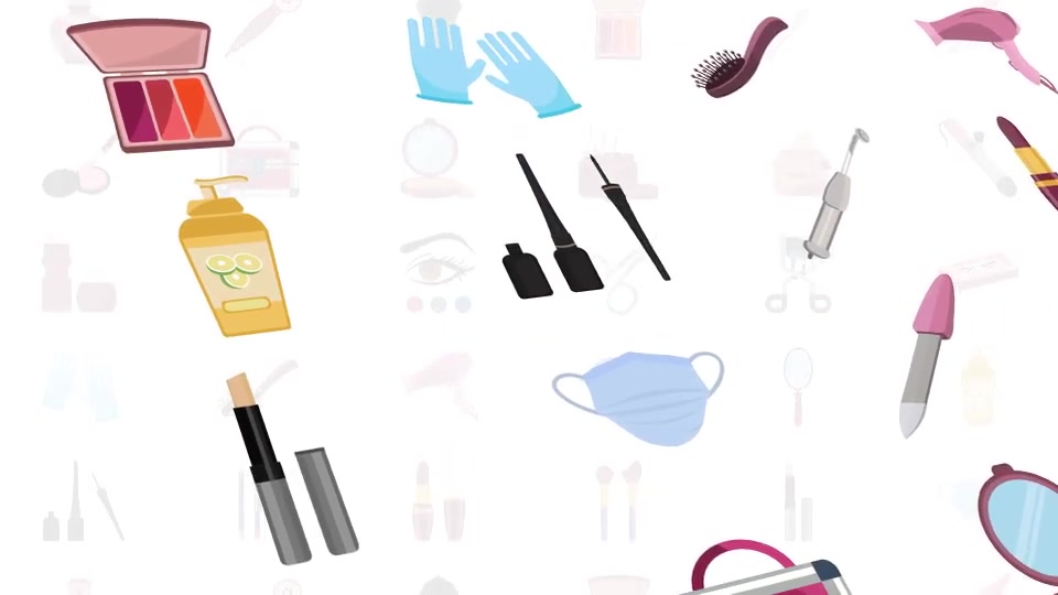 Cosmetic & Makeup Icons Videohive 36609417 After Effects Image 3