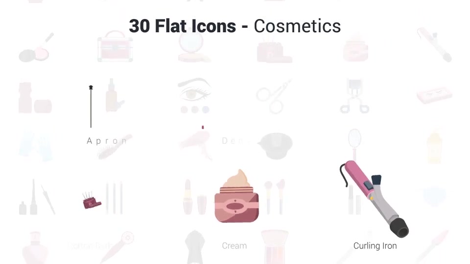 Cosmetic & Makeup Icons Videohive 36609417 After Effects Image 7