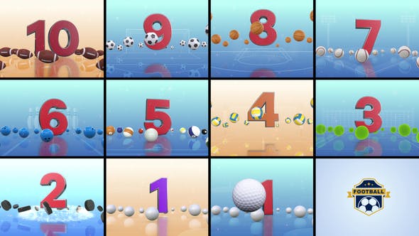 Countdown Sports Balls - 39503798 Videohive Download