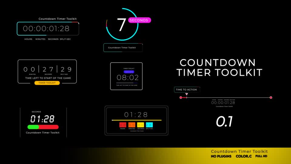 Countdown Timer Toolkit Videohive 33626594 After Effects Image 1
