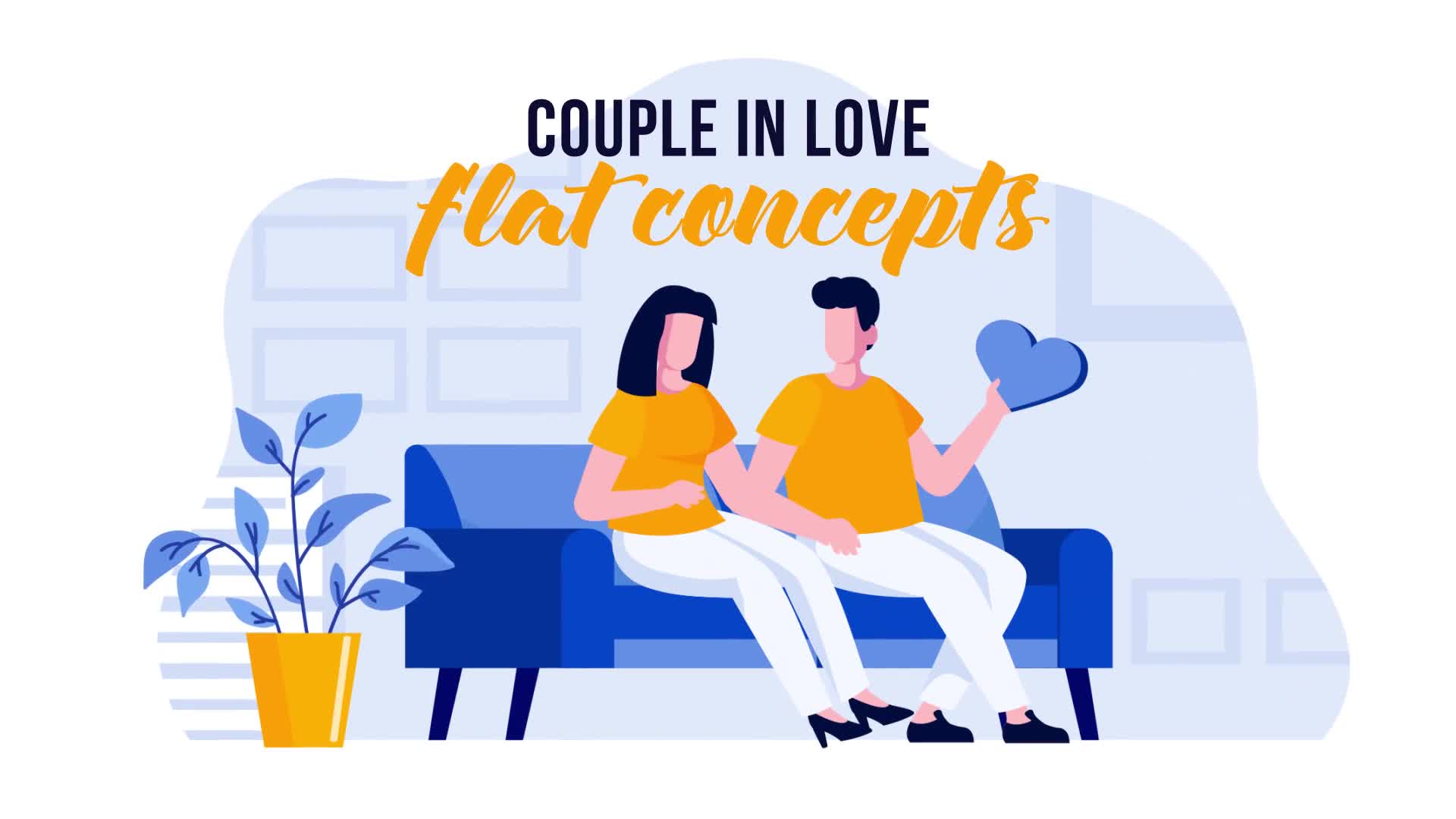 Couple in love Flat Concept Videohive 31441046 After Effects Image 1