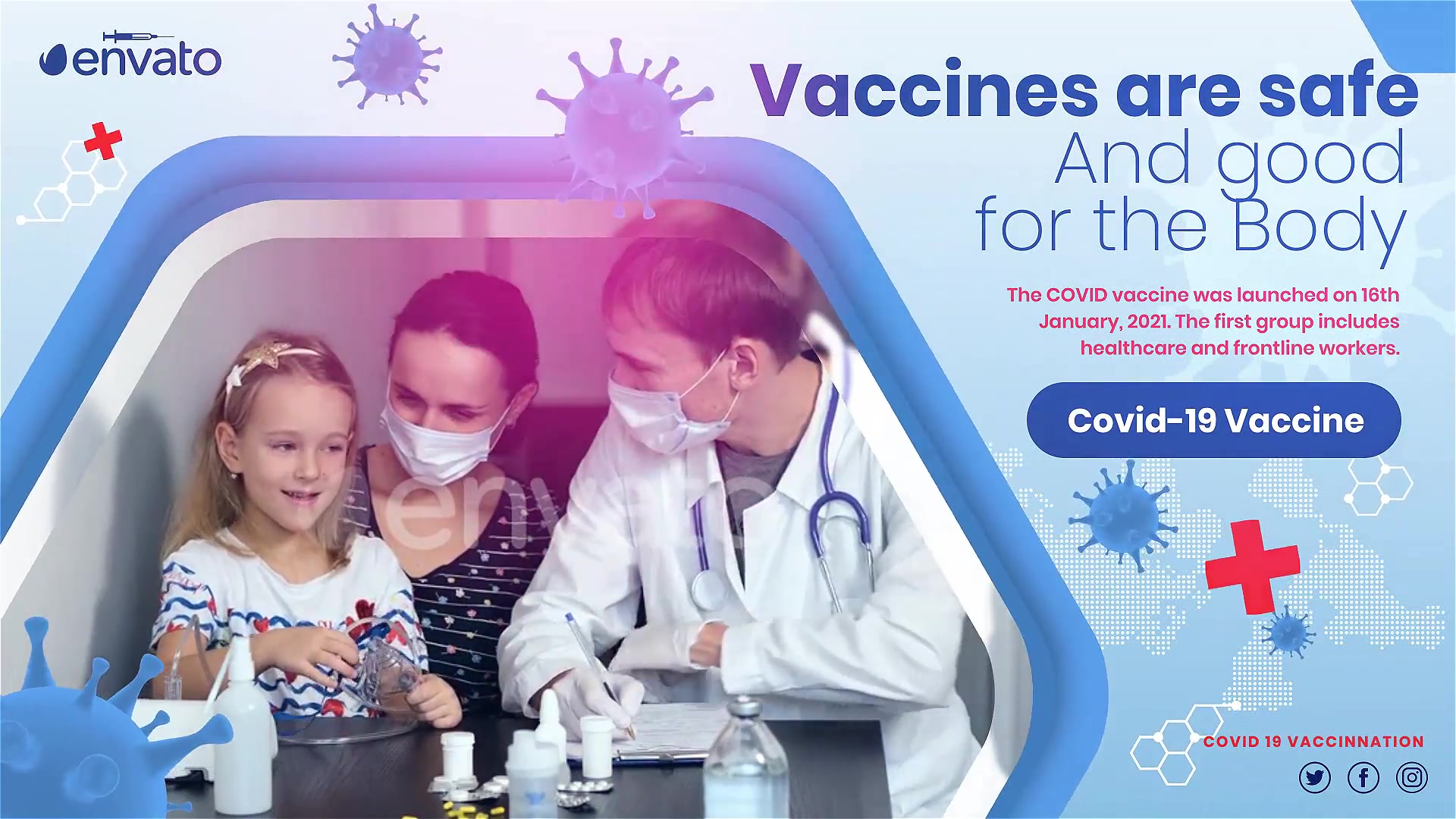Covid 19 Vaccination Slideshow Videohive 31401522 After Effects Image 3