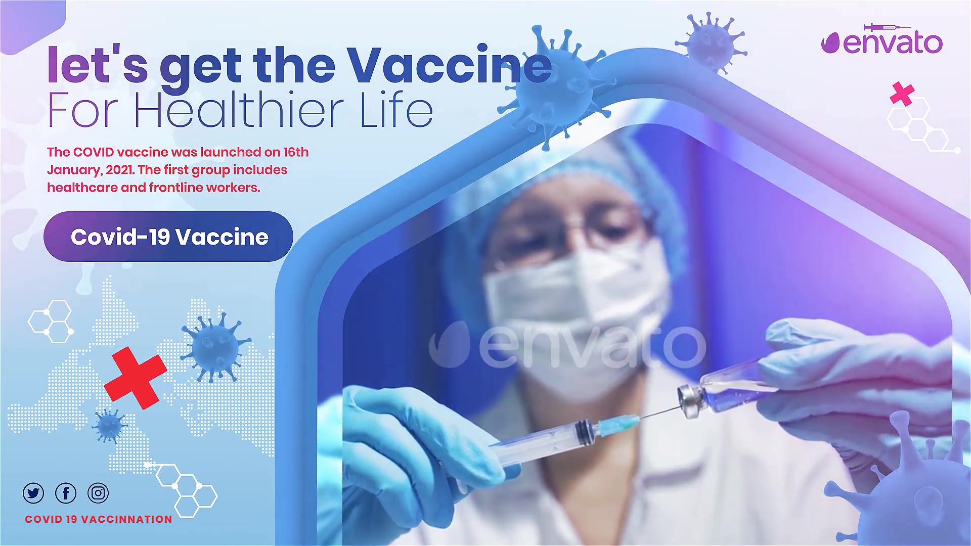 Covid 19 Vaccination Slideshow Videohive 31401522 After Effects Image 4