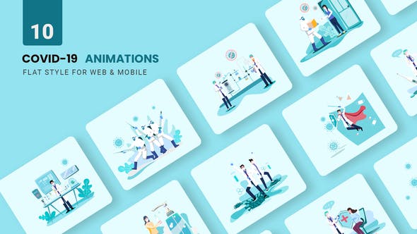 Covid 19 Virus Animations Flat Concept - 39216759 Download Videohive