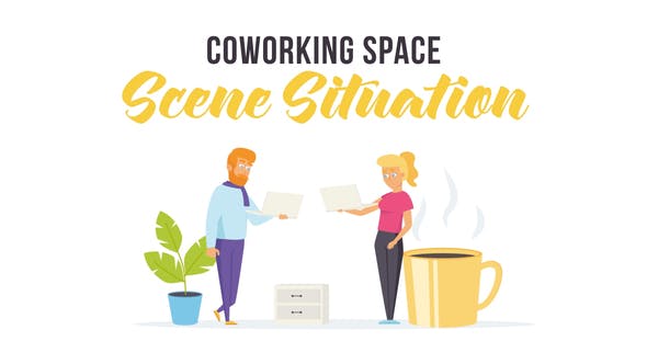 Coworking space Scene Situation - 27608190 Download Videohive