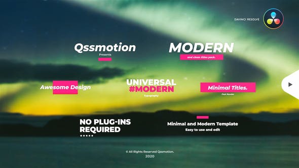 Creative and Modern Titles For DaVinci Resolve - Download 33680691 Videohive