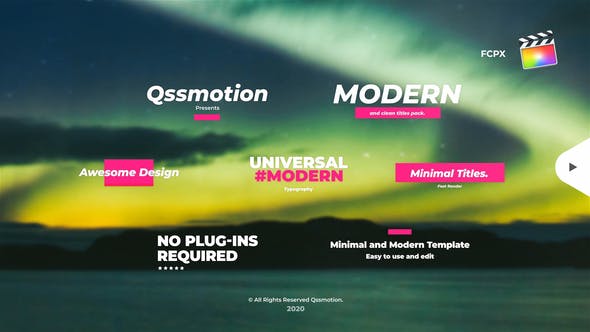 Creative And Modern Titles For FCPX - Videohive 30467899 Download