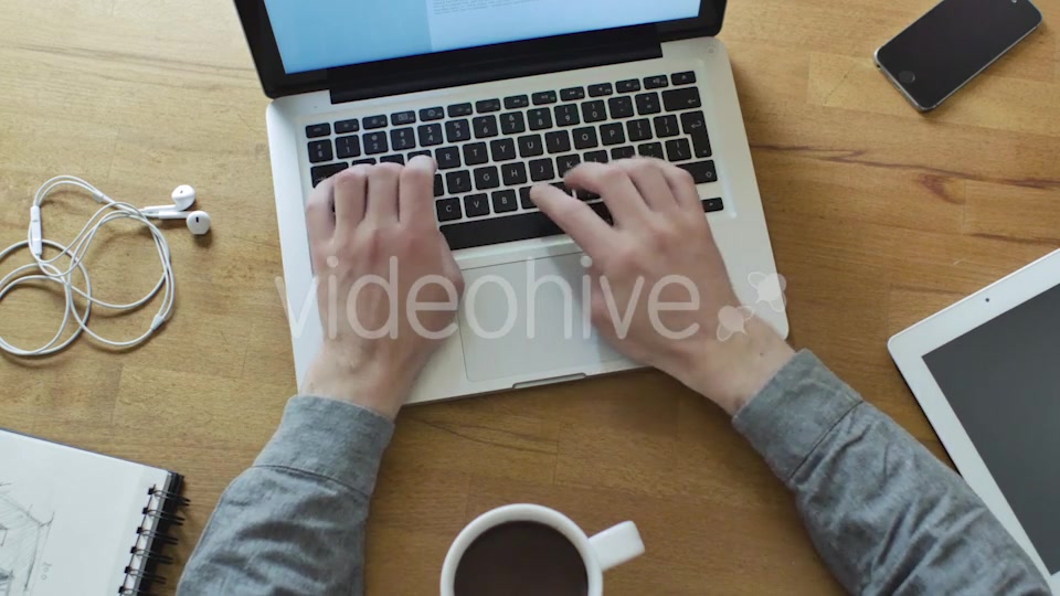 Creative Freelance Designer Working with Laptop  Videohive 11037915 Stock Footage Image 10