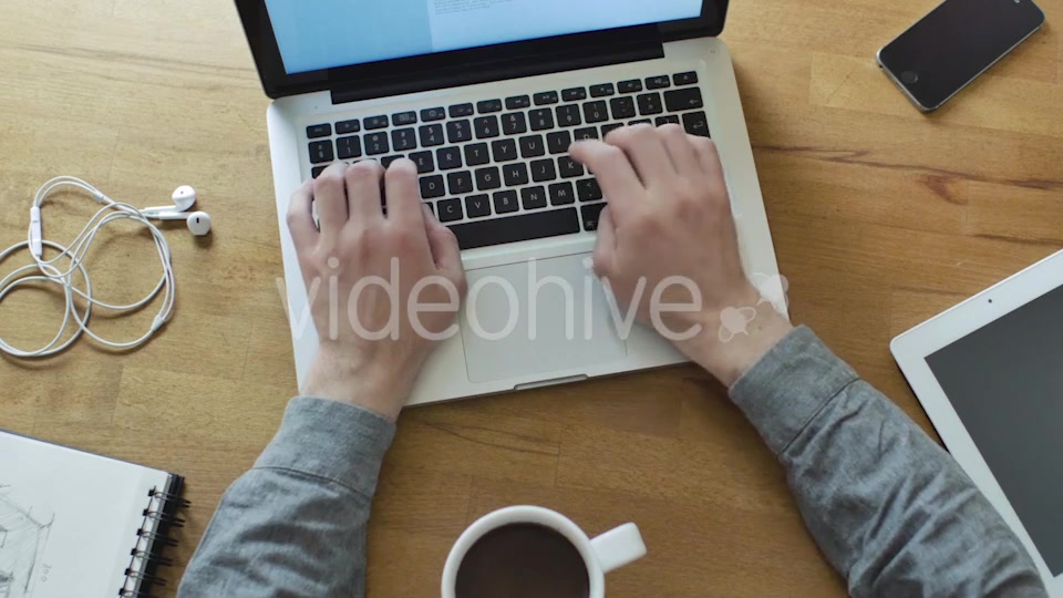 Creative Freelance Designer Working with Laptop  Videohive 11037915 Stock Footage Image 3