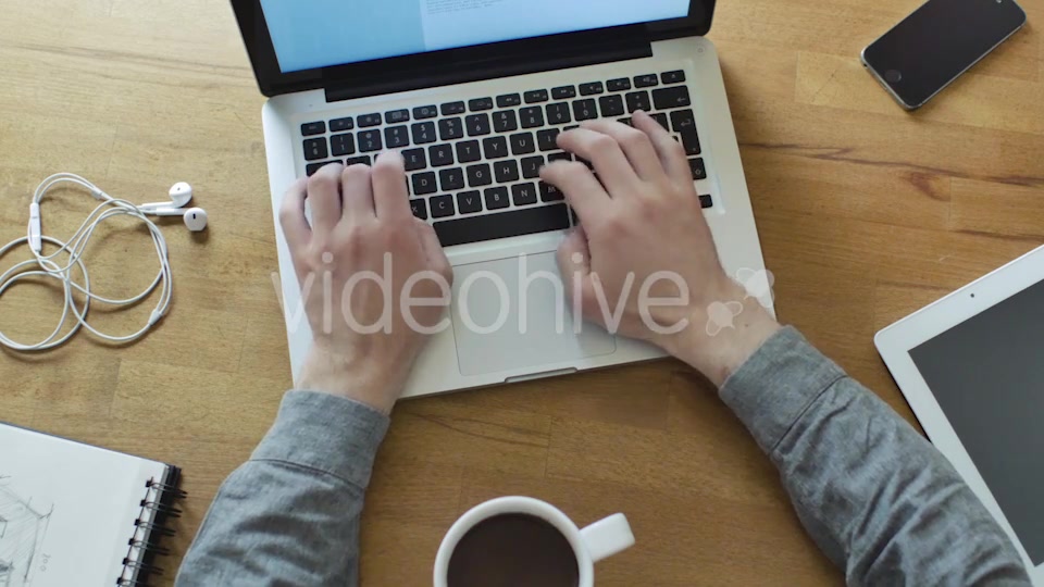 Creative Freelance Designer Working with Laptop  Videohive 11037915 Stock Footage Image 4