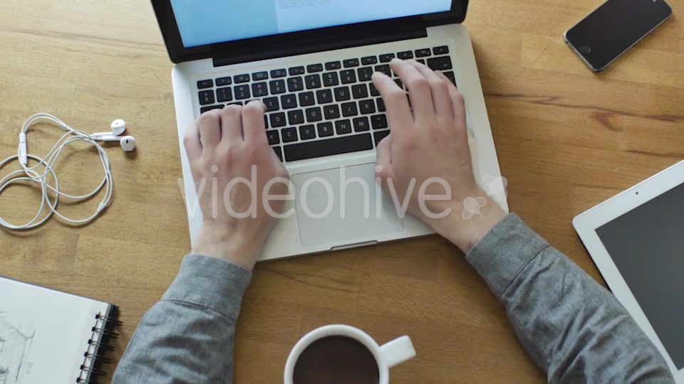 Creative Freelance Designer Working with Laptop  Videohive 11037915 Stock Footage Image 5
